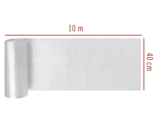 Rouleau de film à bulles, 10 mètres de long et 40 centimètres de large