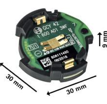 Elektronische Platine mit 30 mm Durchmesser und 9 mm Höhe