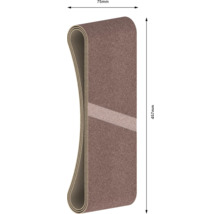 Bande abrasive de dimensions 75 mm par 457 mm