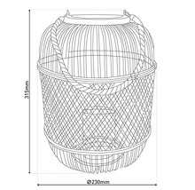 Schéma d'une lanterne avec des dimensions de 315 mm de hauteur et 230 mm de diamètre