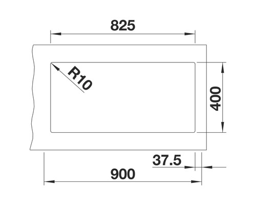 Produktzeichnung mit Maßangaben in Millimeter