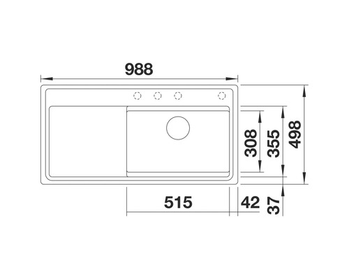 Dimensions évier avec égouttoir