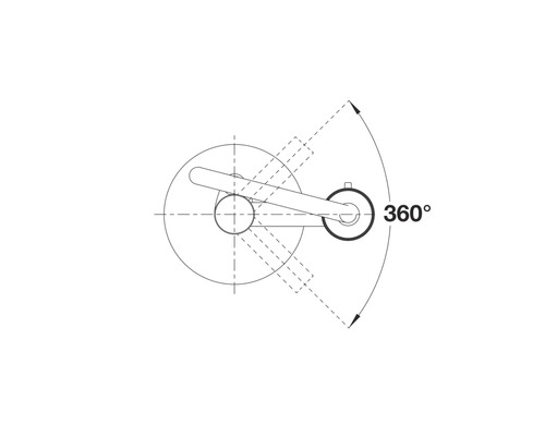360 Grad Symbol für ein Produkt.