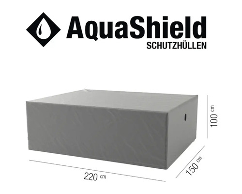 Housse de protection AquaShield pour meubles de jardin, dimensions 220 cm de long, 150 cm de large et 100 cm de haut.