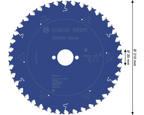 Lame de scie à bois Bosch Expert, 210 millimètres de diamètre