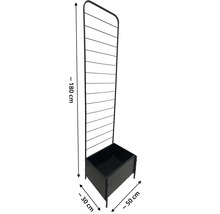 Pflanzkasten mit Rankhilfe, circa 180 cm hoch, 30 cm breit und 50 cm tief