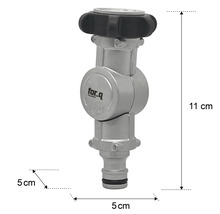 Wasserhahnstück mit Maßen von 11 cm Höhe und 5 cm Breite