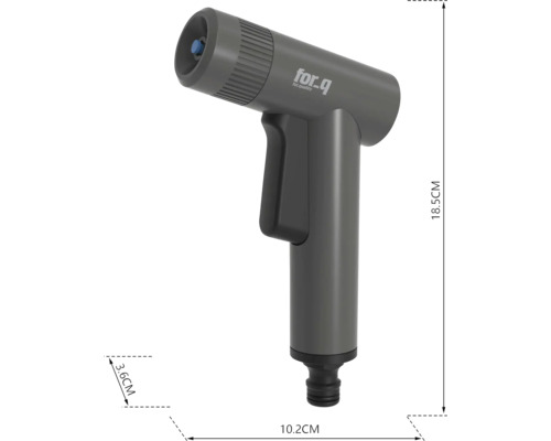 Pistolet de pulvérisation d'eau For Q avec dimensions