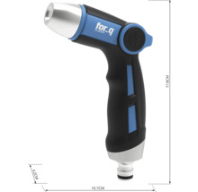 Lance d'arrosage en plastique avec le logo for_q et les dimensions