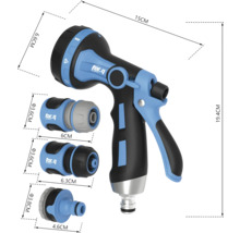 For Q Spritzpistole mit Maßen
