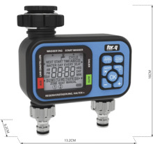 Ordinateur d'arrosage avec affichage numérique et diverses options de réglage pour l'arrosage du jardin