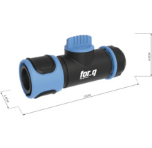 Gartenschlauch-Absperrventil mit einer Länge von 12 Zentimetern