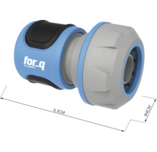 Raccord de tuyau d'arrosage avec des dimensions de 6,3 cm de longueur et 4 cm de diamètre