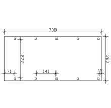 Dessin technique avec indications de dimension