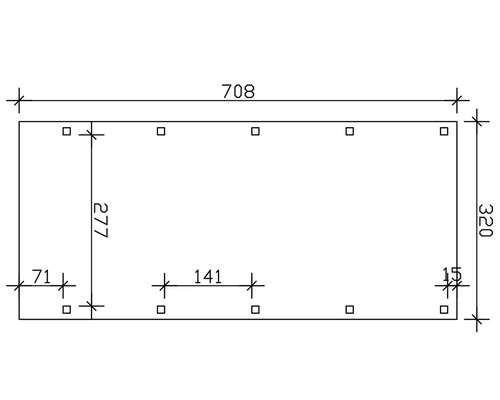 Dessin technique avec indications de dimension