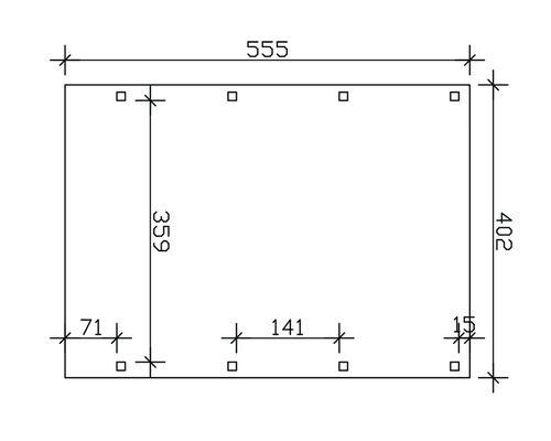 Technische Zeichnung mit Maßangaben 555, 402, 359, 141, 71 und 15.