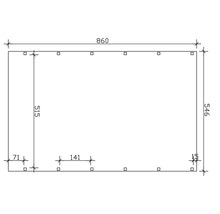 Technische Zeichnung mit Maßangaben
