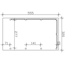 Technische Zeichnung mit Maßangaben