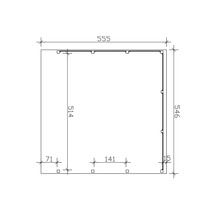 Technische Zeichnung mit Maßangaben in Millimeter
