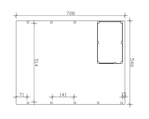Grundriss mit Massangaben