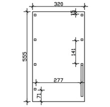 Technische Zeichnung mit Maßangaben