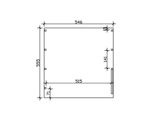 Plan avec dimensions en millimètres