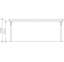 Skizze eines Tisches mit Maßen