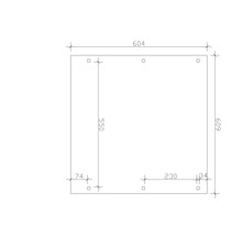 Technische Zeichnung mit Maßangaben