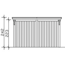 Dessin technique d'un écran de confidentialité avec indication de la hauteur