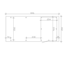 Dessin technique avec indications de dimensions en millimètres