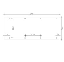 Technische Zeichnung mit Maßangaben
