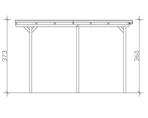 Dessin technique d'un pavillon avec cotes