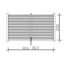 Dessin technique d'un paravent avec dimensions