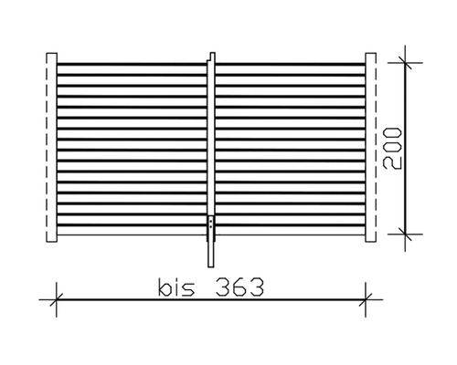 Dessin technique d'un paravent avec dimensions