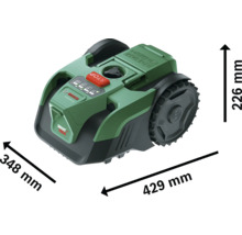 Robot tondeuse Bosch Indego XS 300 avec dimensions
