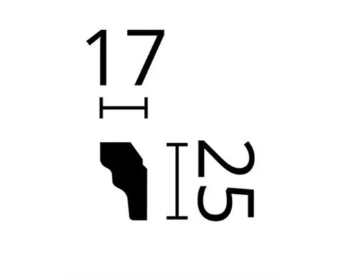 Coupe transversale du profil d une baguette avec les dimensions 17 par 25