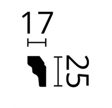 Dessin coté d'une moulure avec une largeur de 17 et une hauteur de 25.