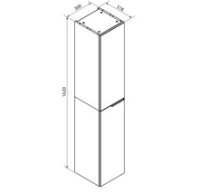 Schéma avec dimensions d'une armoire haute : hauteur 1620 millimètres, largeur 300 millimètres, profondeur 318 millimètres.