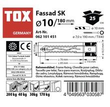 Rahmendübel Tox Fassad SK 10/180 25 Stück-thumb-3