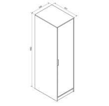 Dessin technique d'une armoire haute avec dimensions : hauteur 1882 millimètres, largeur 651 millimètres, profondeur 500 millimètres.