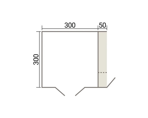 Dessin technique d une cabine de douche avec des dimensions en centimètres