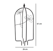 Treillis pour pot Lafiora oiseau 26 x 61 cm noir