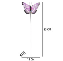 Pique de jardin Lafiora papillon en métal 18 x 8 x 85 cm violet