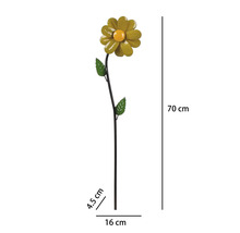 Gartenstecker Windrad Lafiora Blume Metall H 70 cm gelb