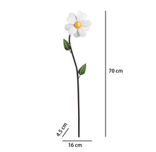 Gartenstecker Windrad Lafiora Blume Metall H 70 cm weiß