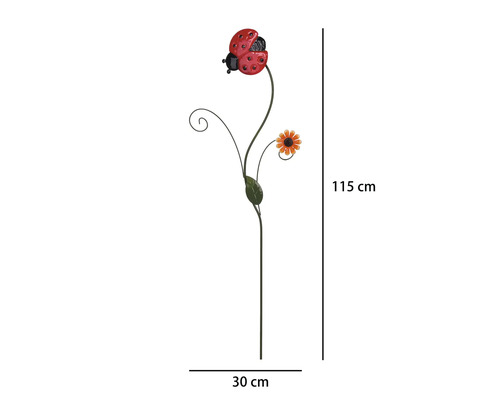 Tuteur décoratif Coccinelle Lafiora métal h 115 cm