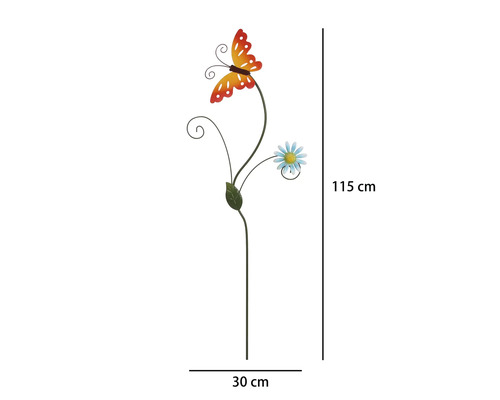 Gartenstecker Schmetterling Lafiora Metall H 115 cm