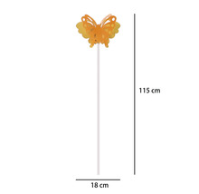 Tuteur de jardin papillon Lafiora métal h 115 cm orange