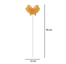 Tuteur de jardin papillon Lafiora métal h 95 cm jaune