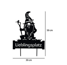 Tuteur de jardin Lafiora lieu préféré métal h 50 cm noir
